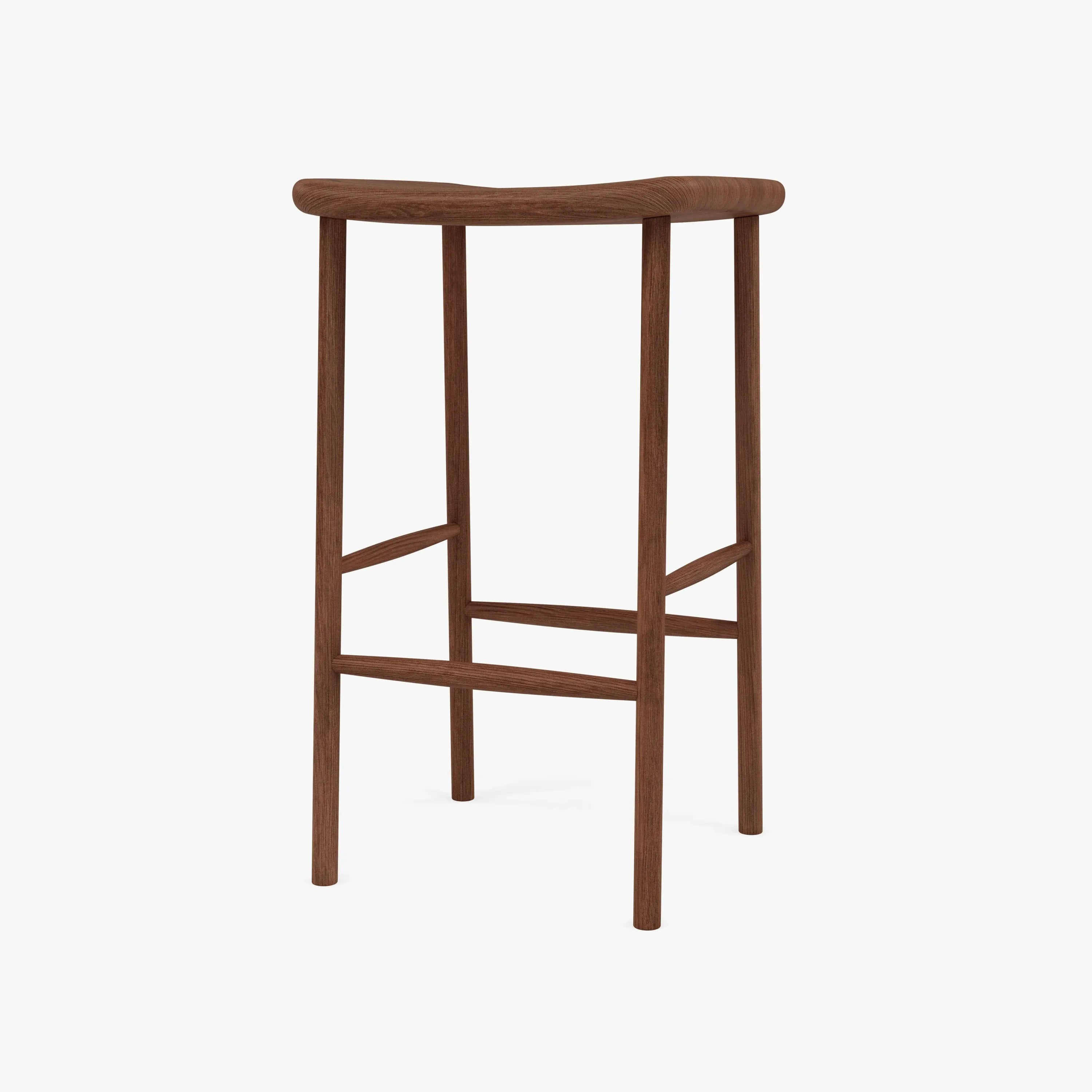Anton Bar Stool Solid Seat Solid American Walnut