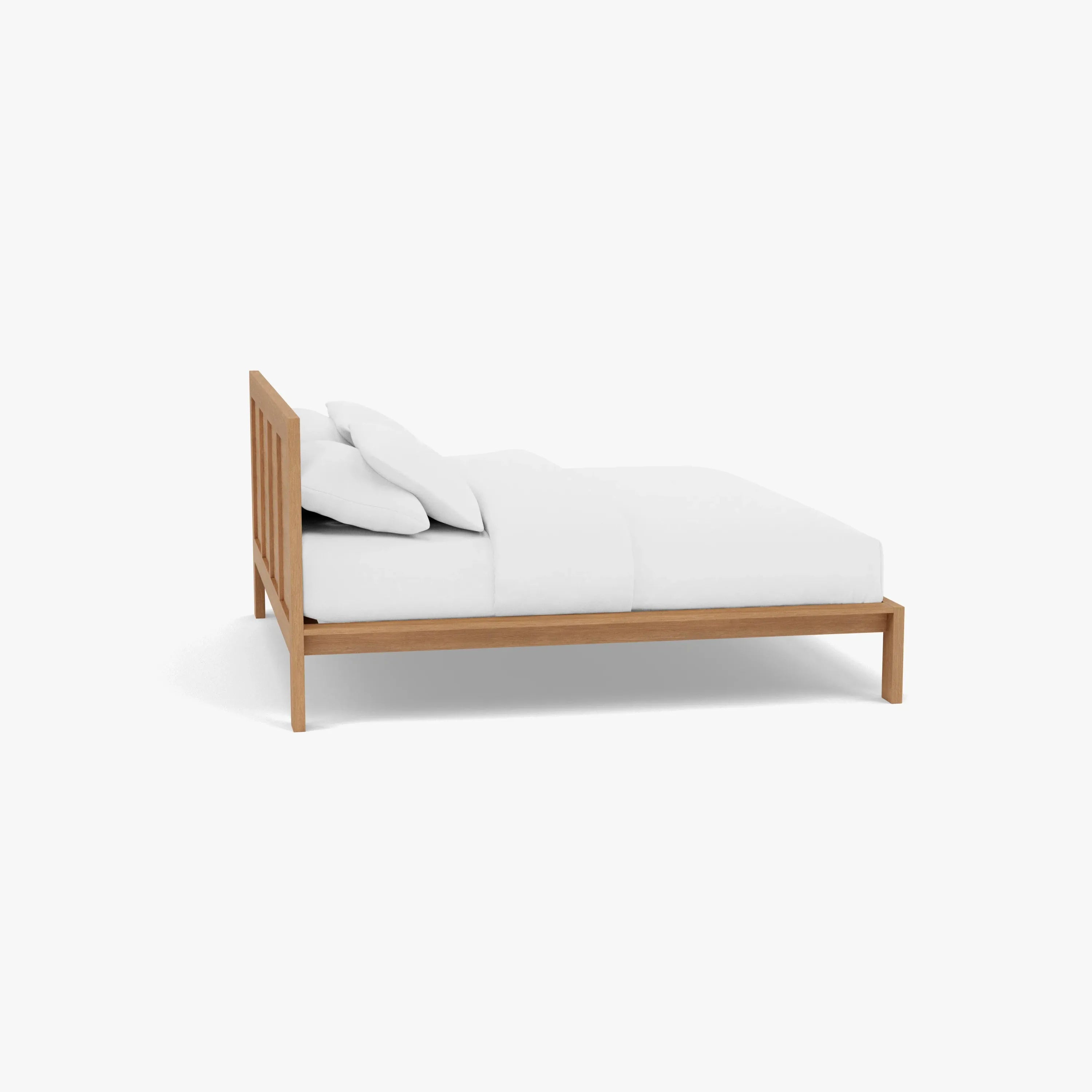 Anya Bed Frame King Solid American Oak