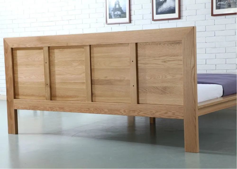 Anya Bed Frame King Solid American Oak