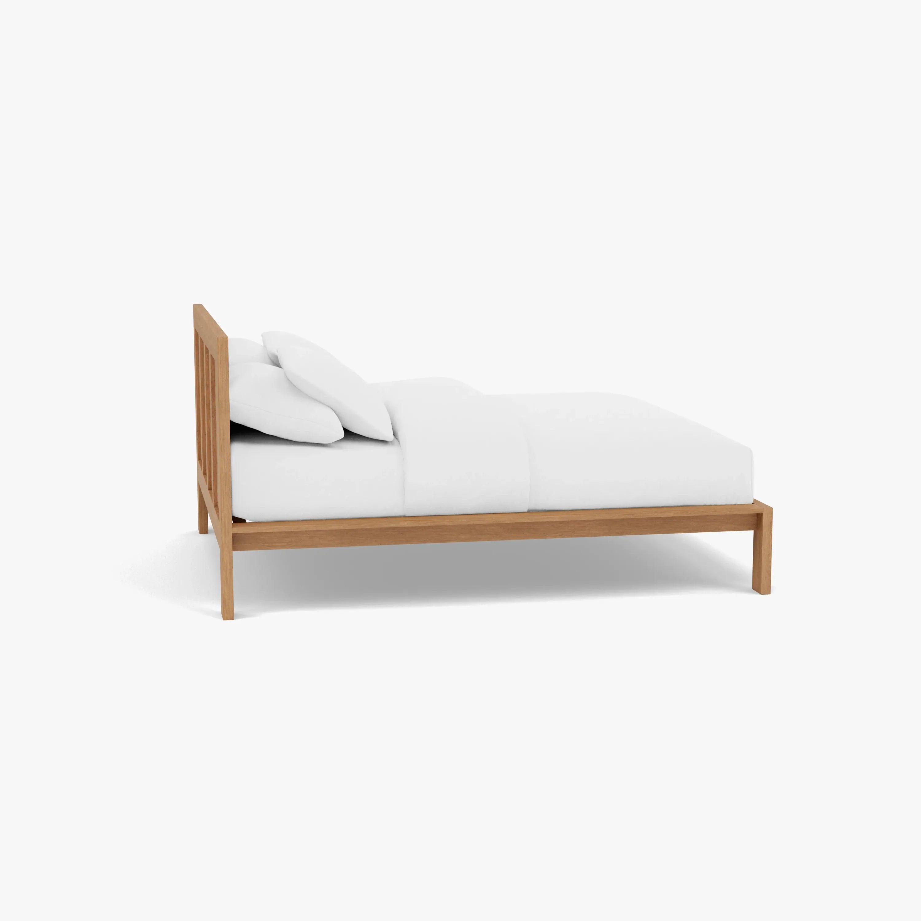 Anya Bed Frame Queen Solid American Oak