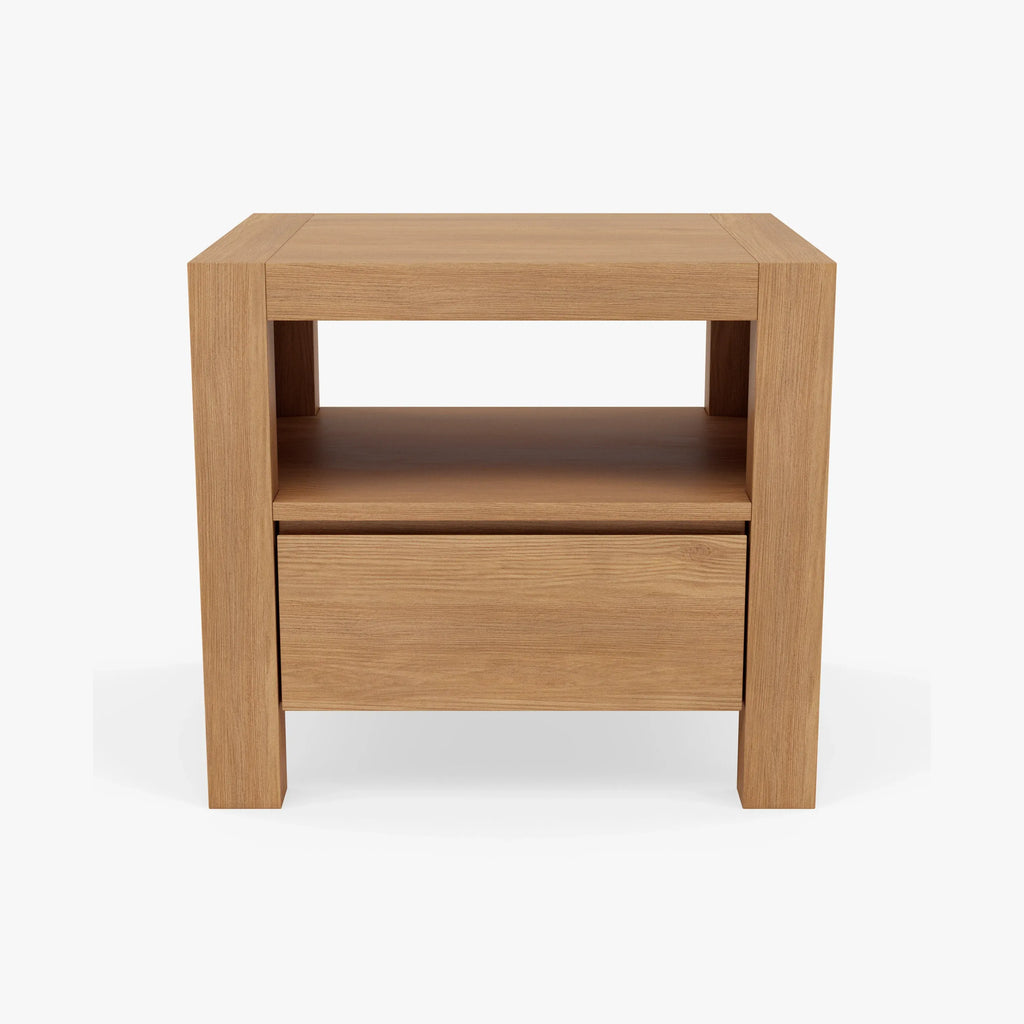 Anya Bedside Table 1 Drawer 50 x 40cm Solid American Oak
