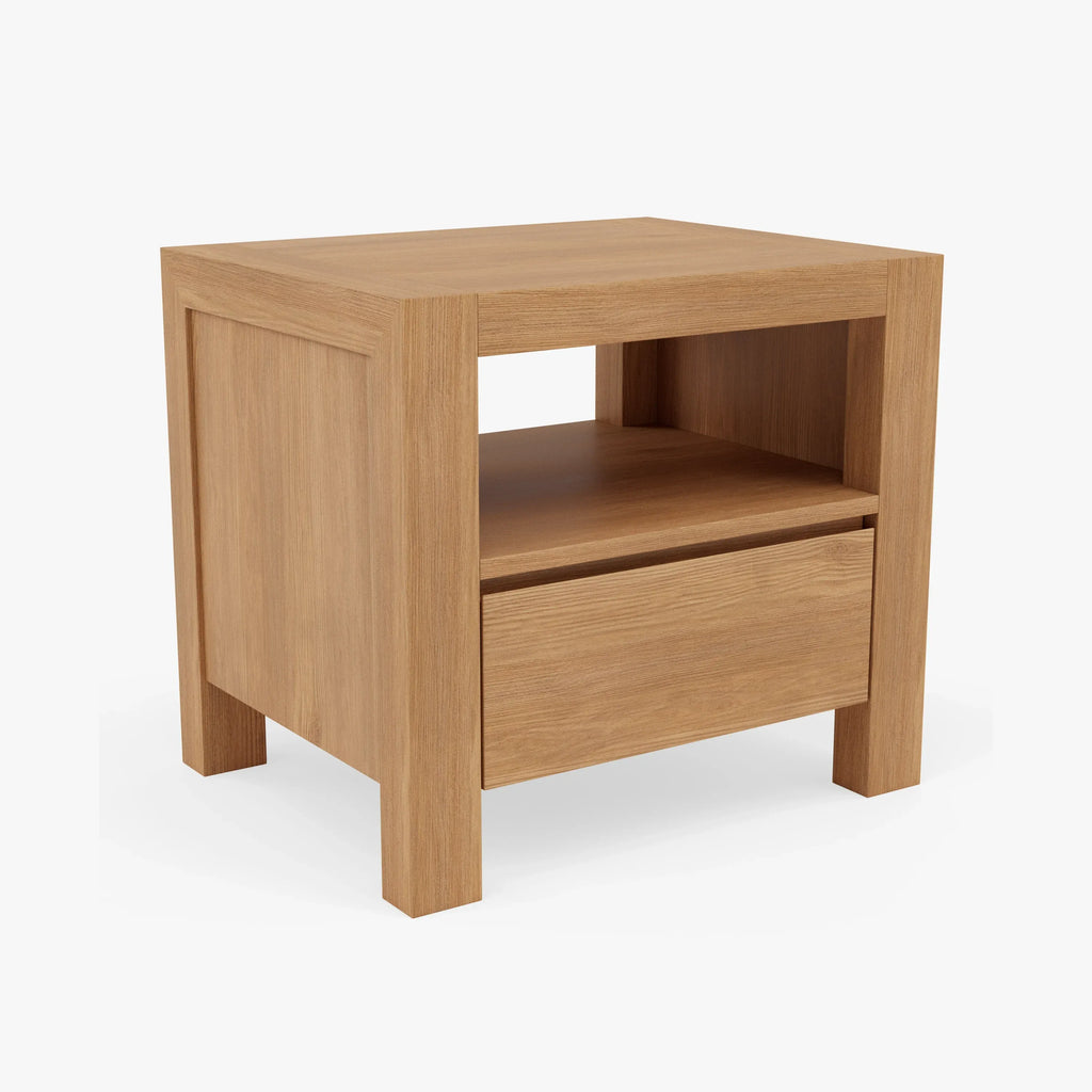 Anya Bedside Table 1 Drawer 50 x 40cm Solid American Oak