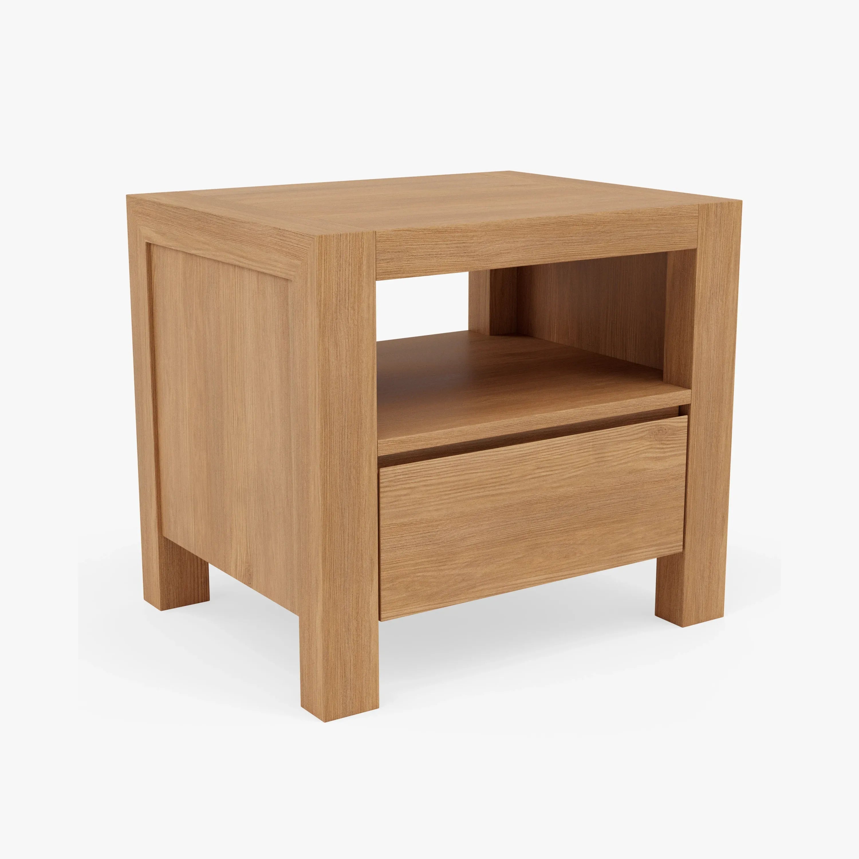 Anya Bedside Table 1 Drawer 50 x 40cm Solid American Oak