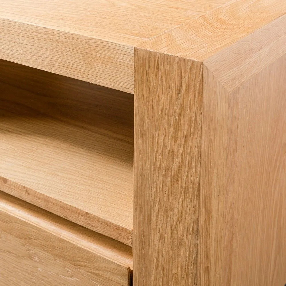 Anya Bedside Table 1 Drawer 50 x 40cm Solid American Oak
