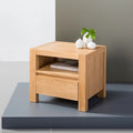 Anya Bedside Table 1 Drawer 50 x 40cm Solid American Oak
