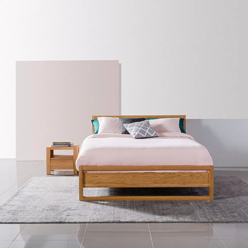 Anya Bedside Table 1 Drawer 50 x 40cm Solid American Oak