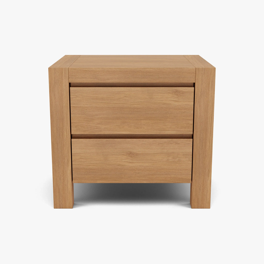 Anya Bedside Table 2 Drawers 50 x 40cm Solid American Oak