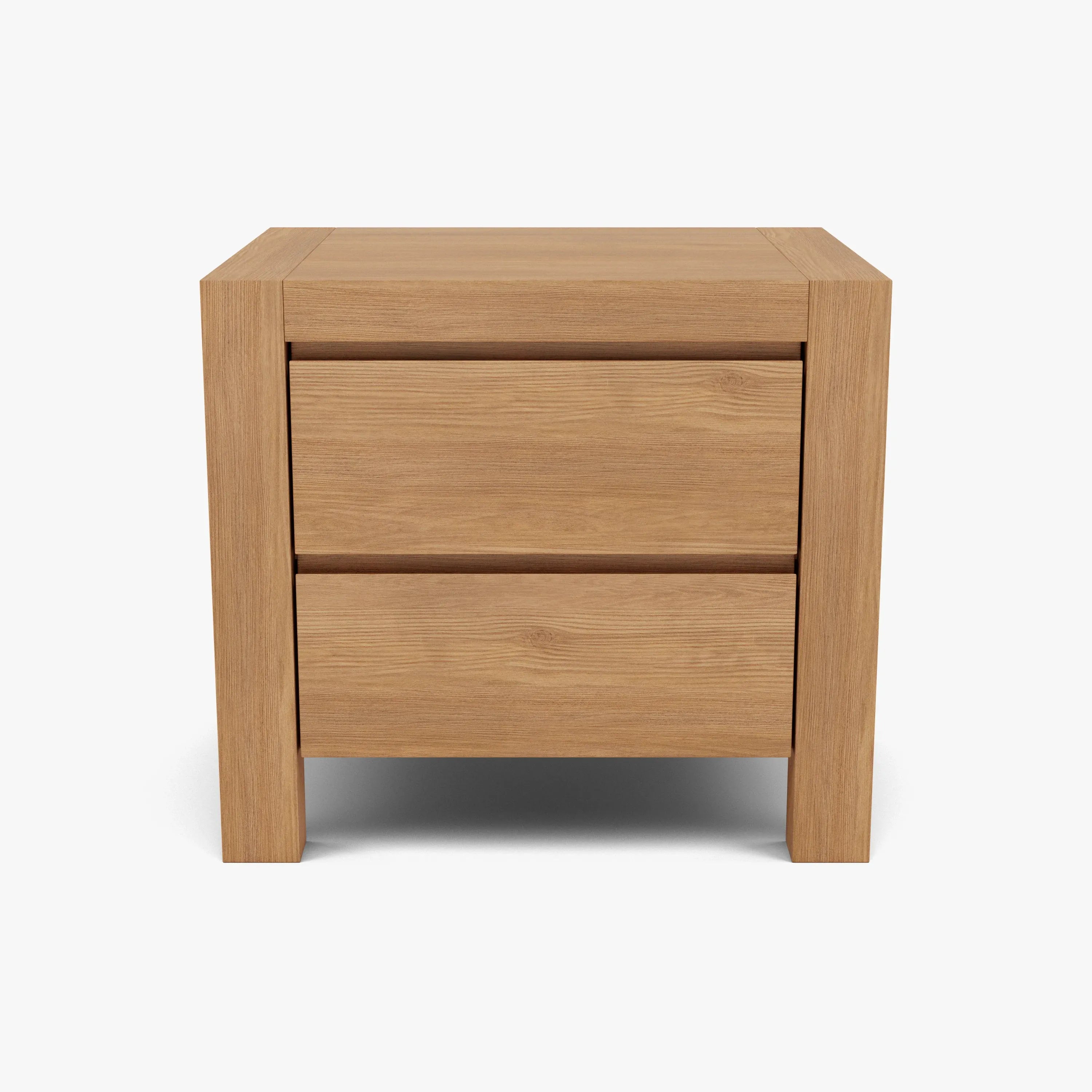 Anya Bedside Table 2 Drawers 50 x 40cm Solid American Oak