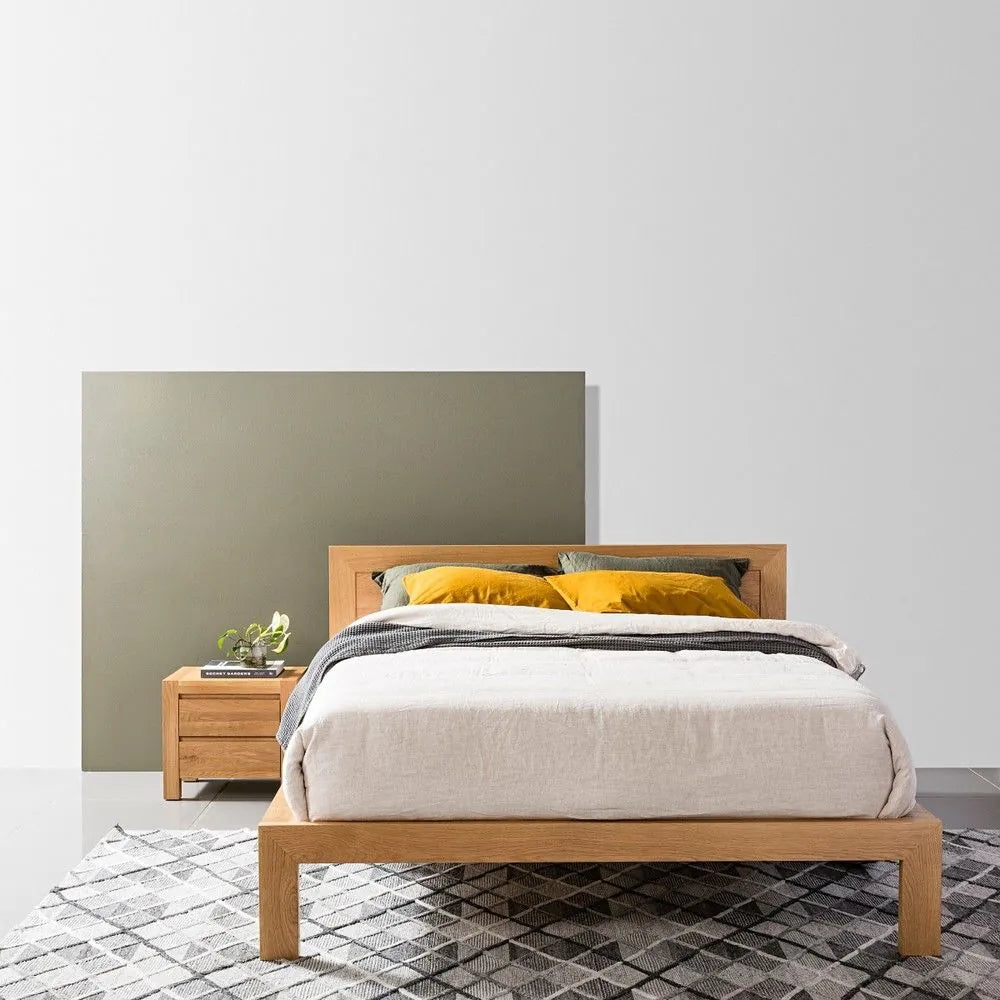 Anya Bedside Table 2 Drawers 50 x 40cm Solid American Oak