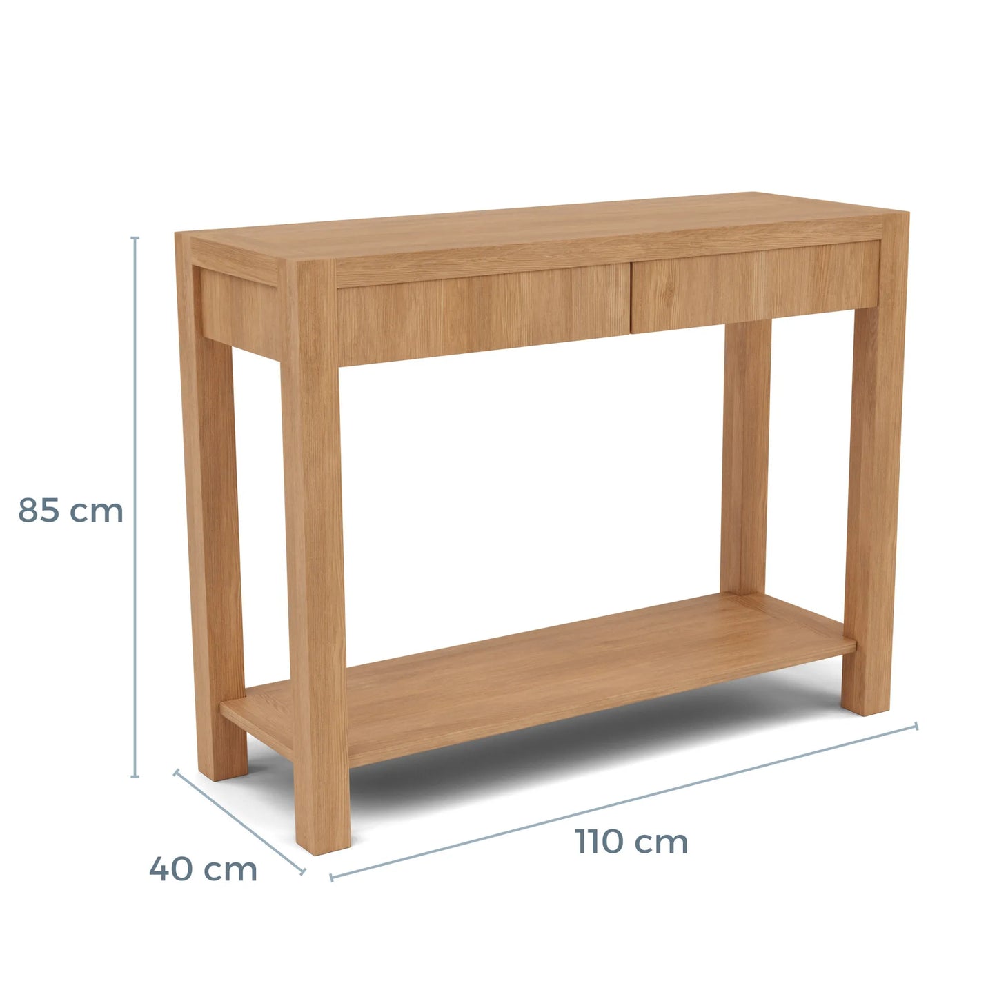 Anya Console Table 110 x 40cm Solid American Oak