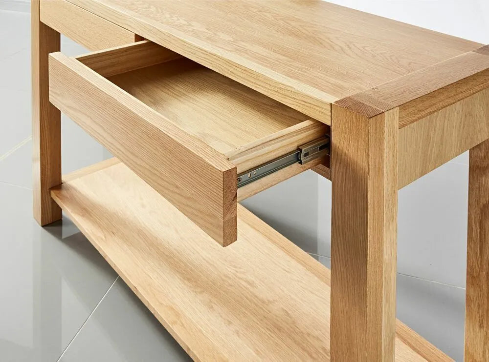 Anya Console Table 110 x 40cm Solid American Oak
