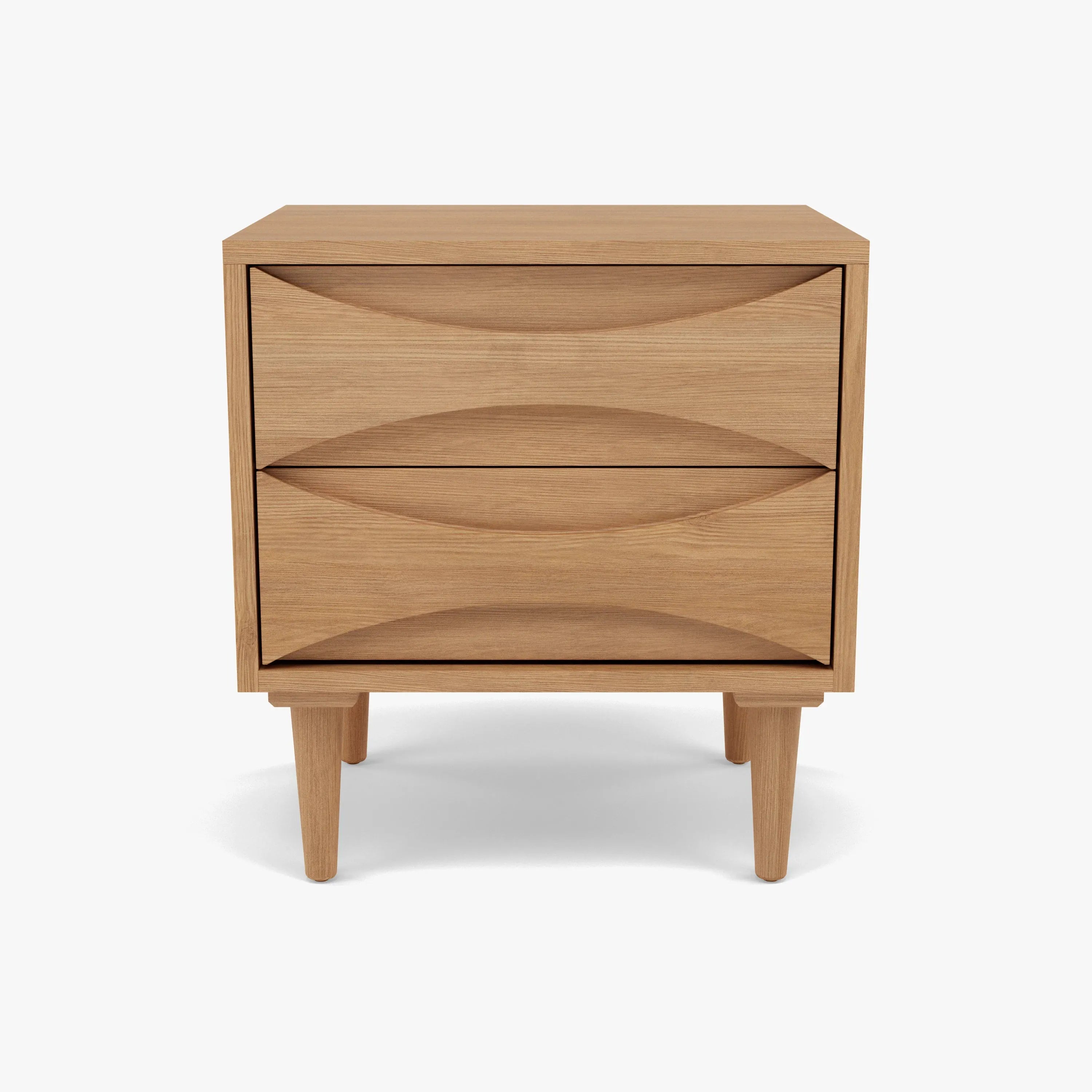 Arne Bedside Table 2 Drawers 55 x 45cm Solid American Oak