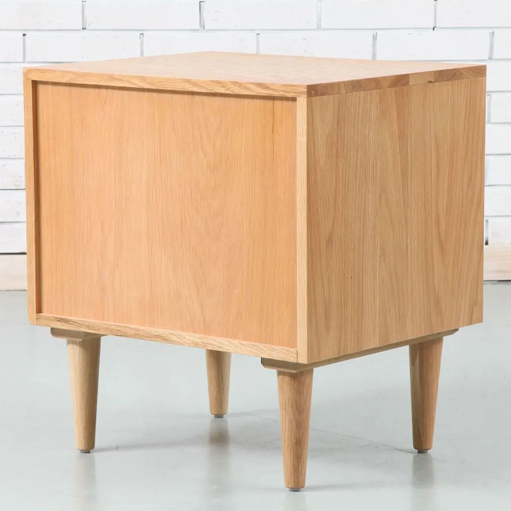 Arne Bedside Table 2 Drawers 55 x 45cm Solid American Oak