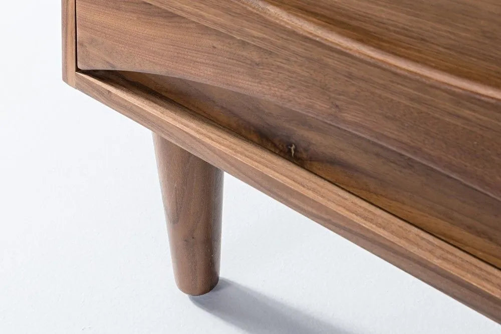 Arne Bedside Table 2 Drawers 55 x 45cm Solid American Walnut