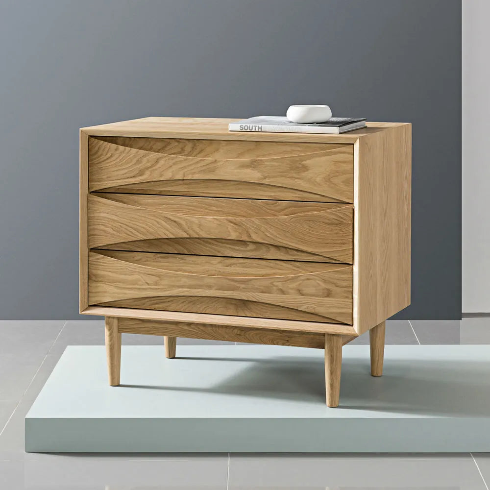 Arne Chest 3 Drawers 80 x 45cm Solid American Oak