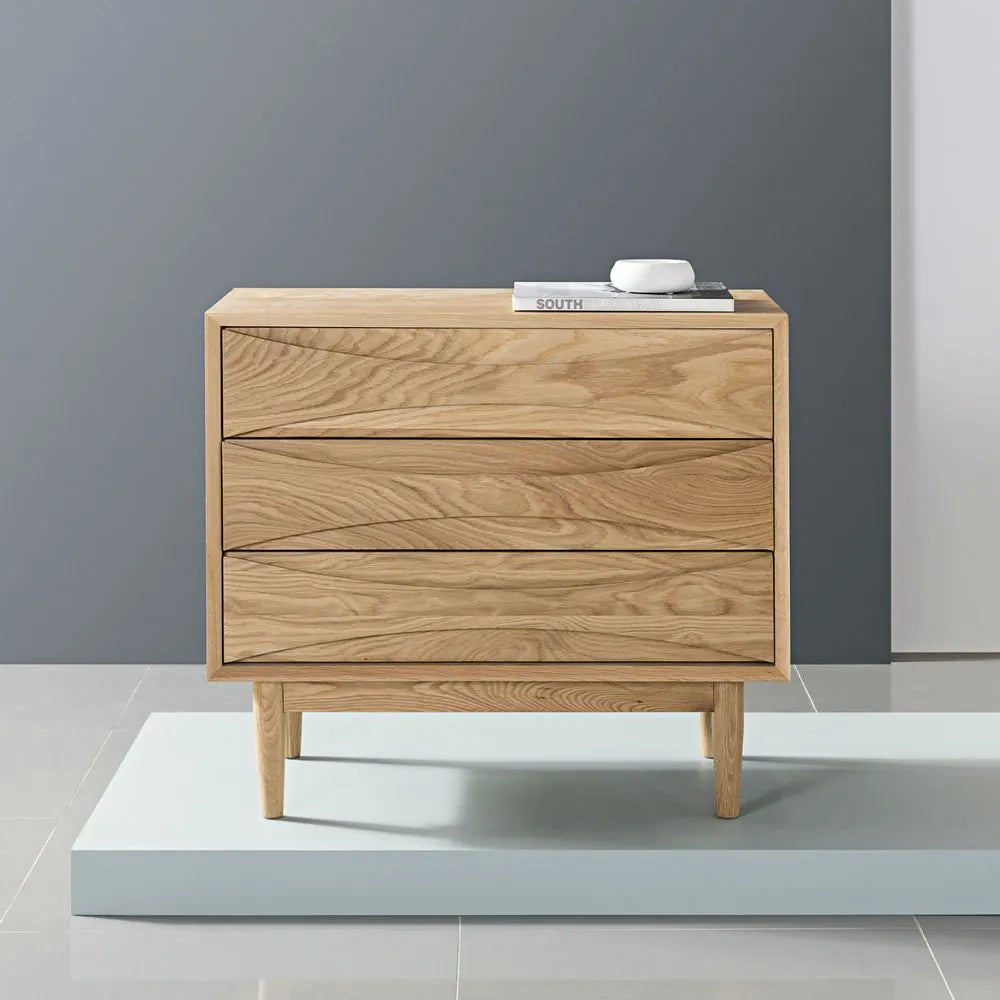 Arne Chest 3 Drawers 80 x 45cm Solid American Oak