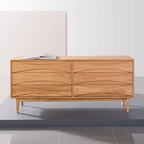 Arne Chest 6 Drawers 158 x 45cm Solid American Oak