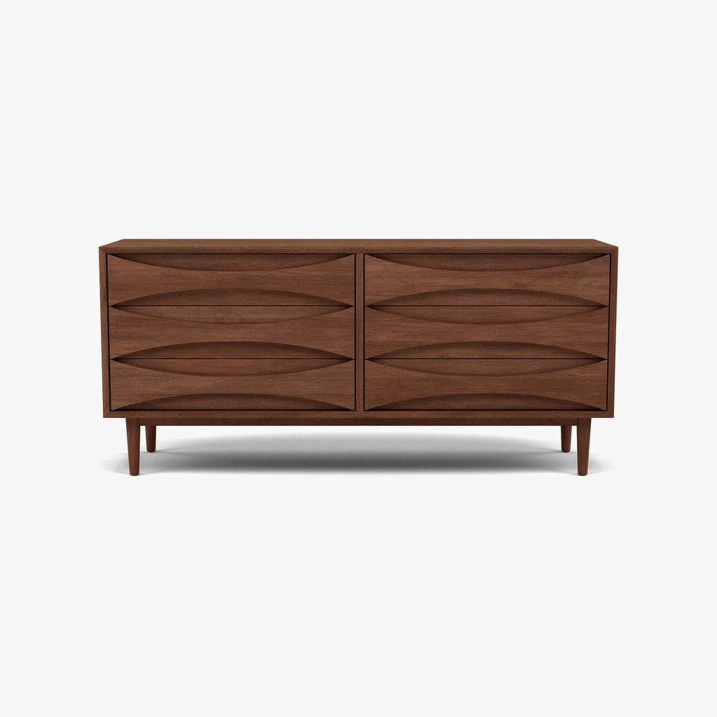 Arne Chest 6 Drawers 158 x 45cm Solid American Walnut
