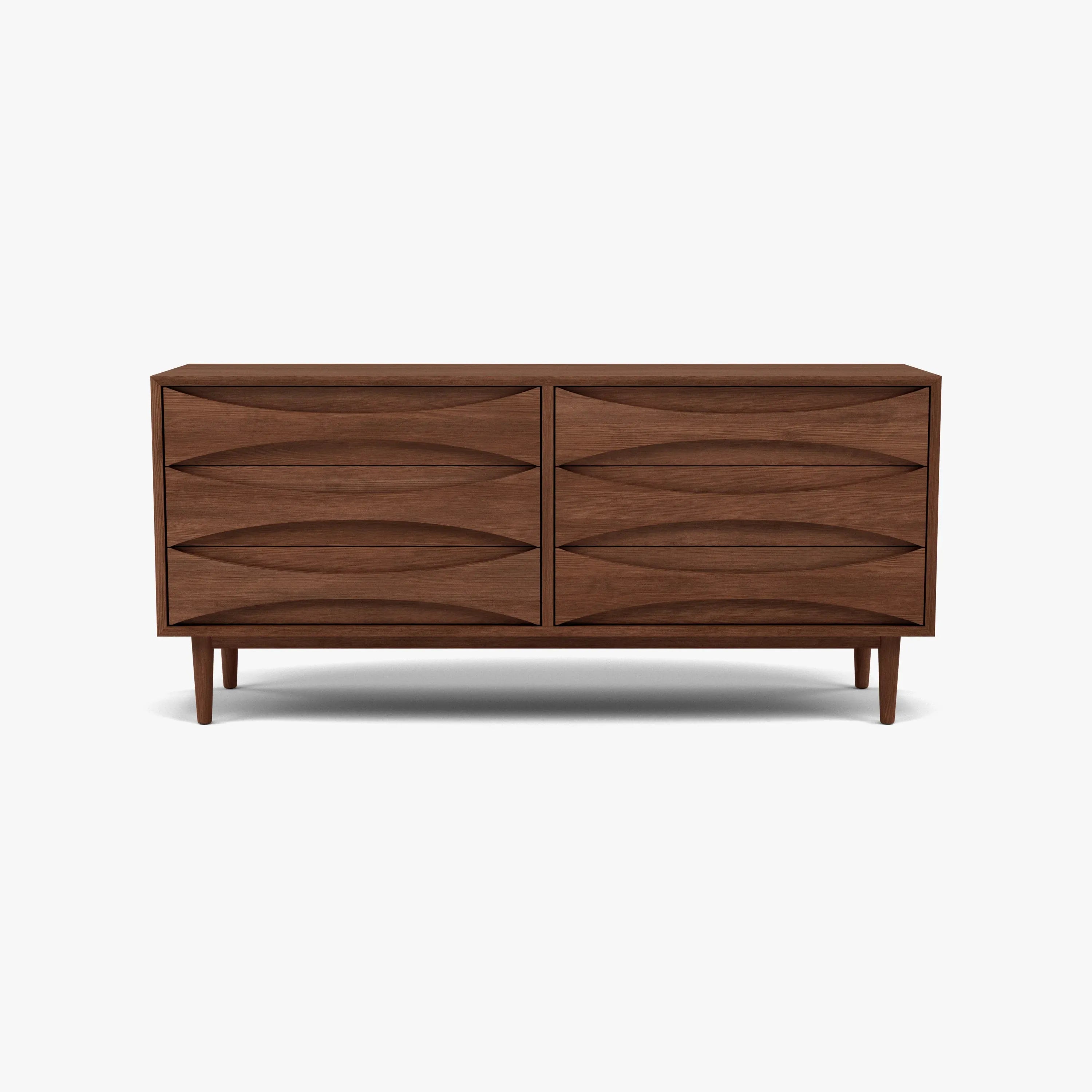 Arne Chest 6 Drawers 158 x 45cm Solid American Walnut
