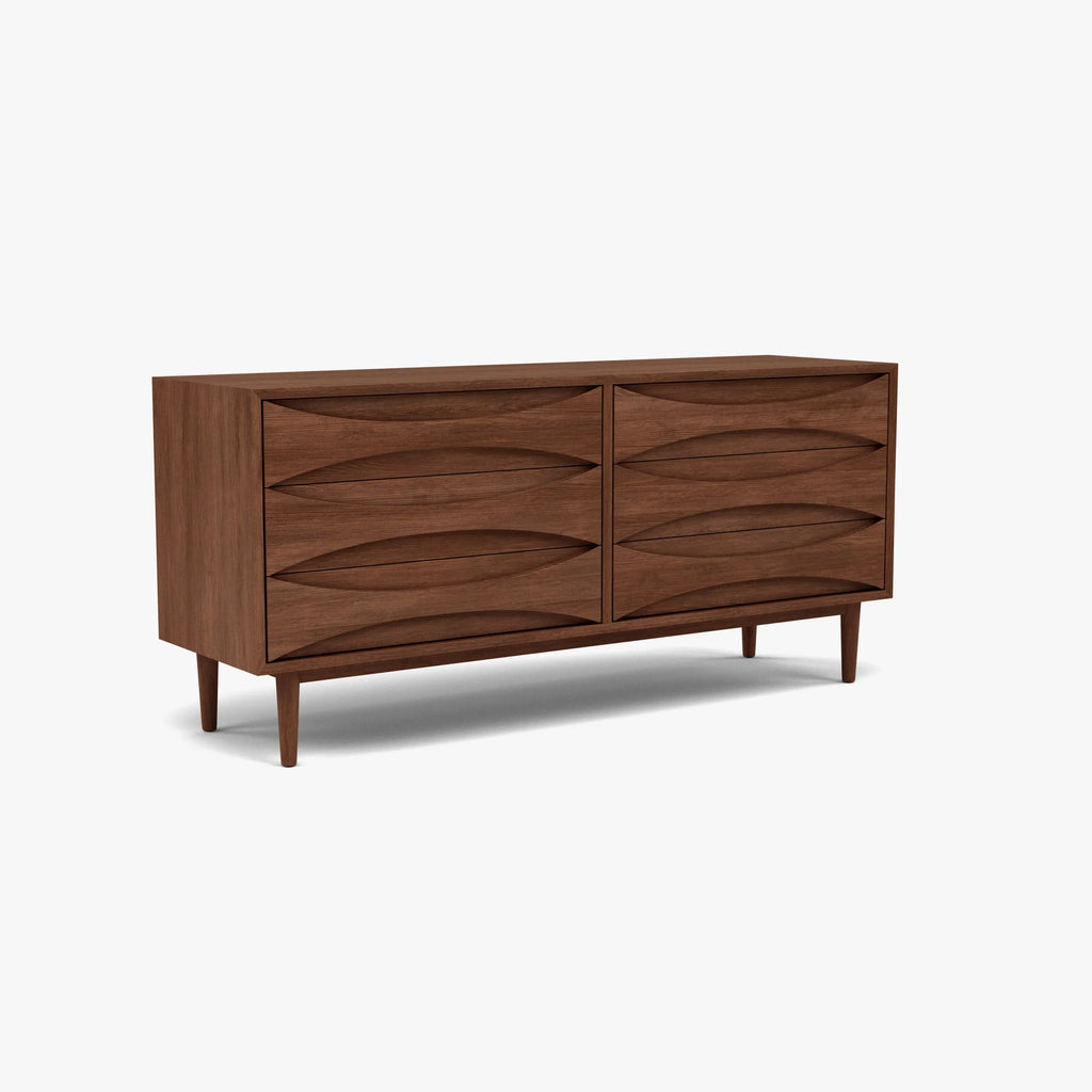 Arne Chest 6 Drawers 158 x 45cm Solid American Walnut