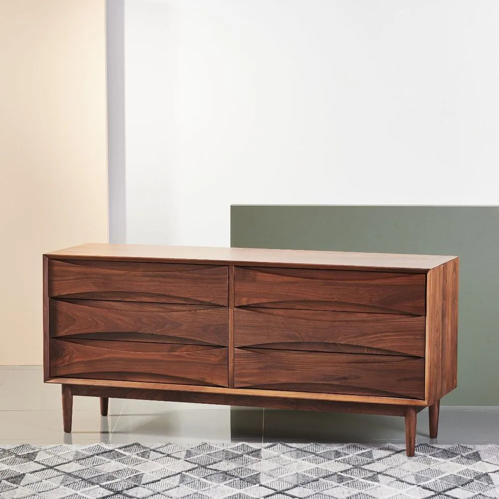 Arne Chest 6 Drawers 158 x 45cm Solid American Walnut