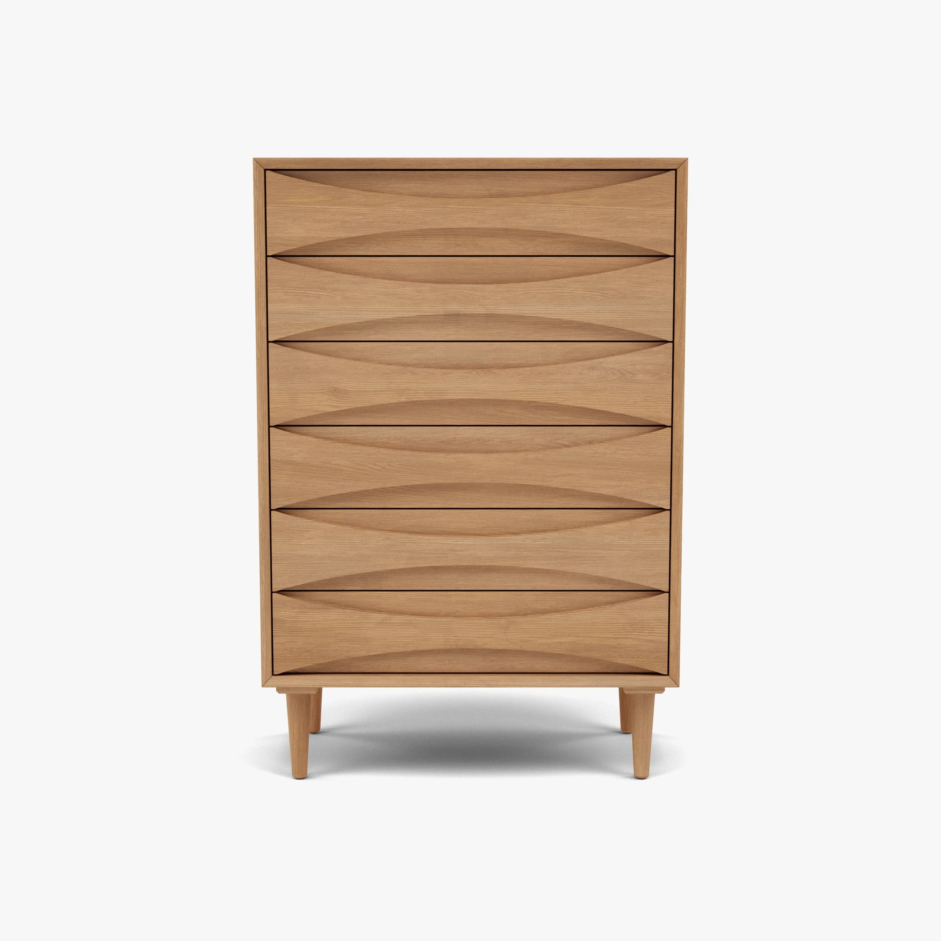 Arne Tallboy 6 Drawers 80 x 45cm Solid American Oak