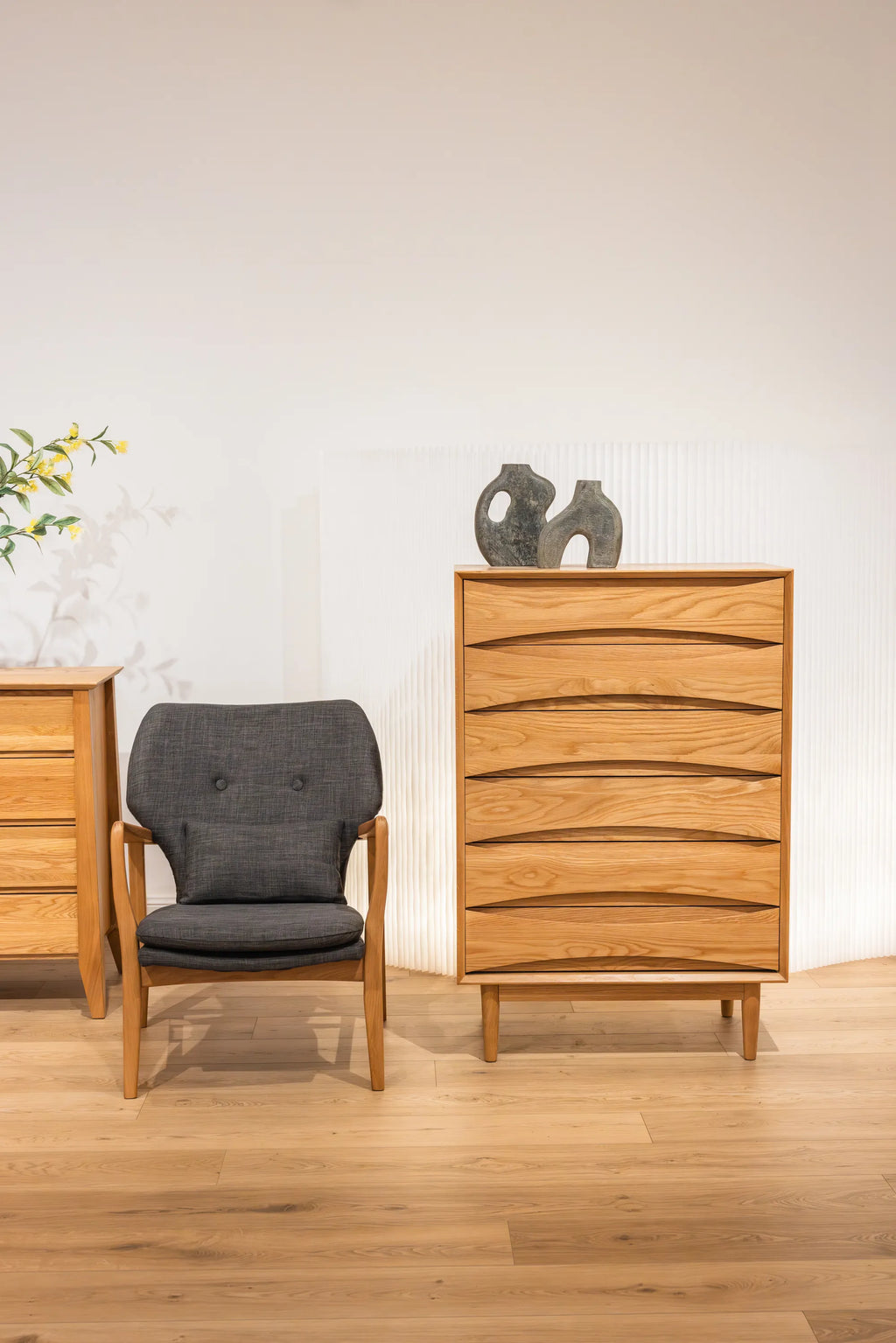 Arne Tallboy 6 Drawers 80 x 45cm Solid American Oak