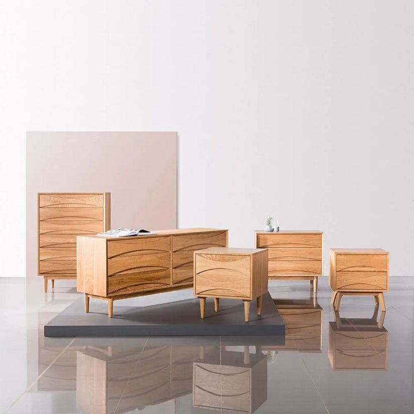 Arne Tallboy 6 Drawers 80 x 45cm Solid American Oak