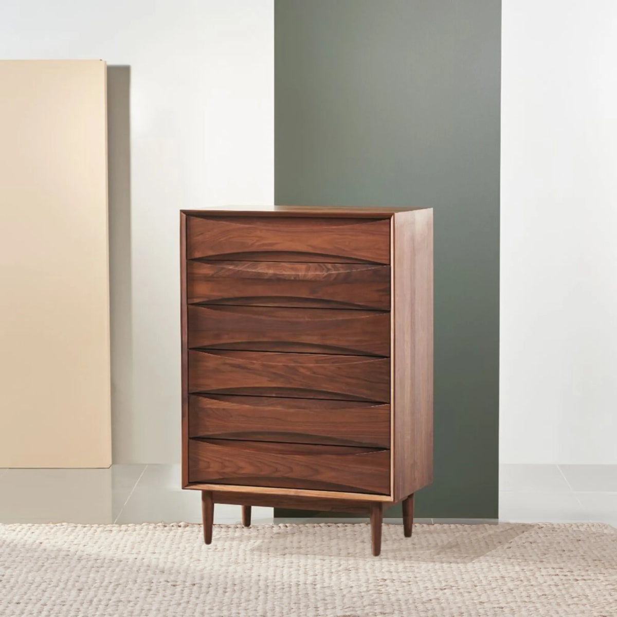 Arne Tallboy 6 Drawers 80 x 45cm Solid American Walnut