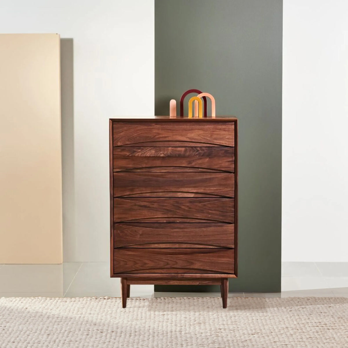 Arne Tallboy 6 Drawers 80 x 45cm Solid American Walnut