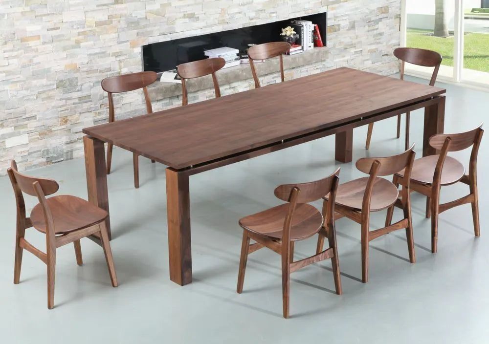 Astrid Dining Chair Light Grey Fabric Solid American Walnut