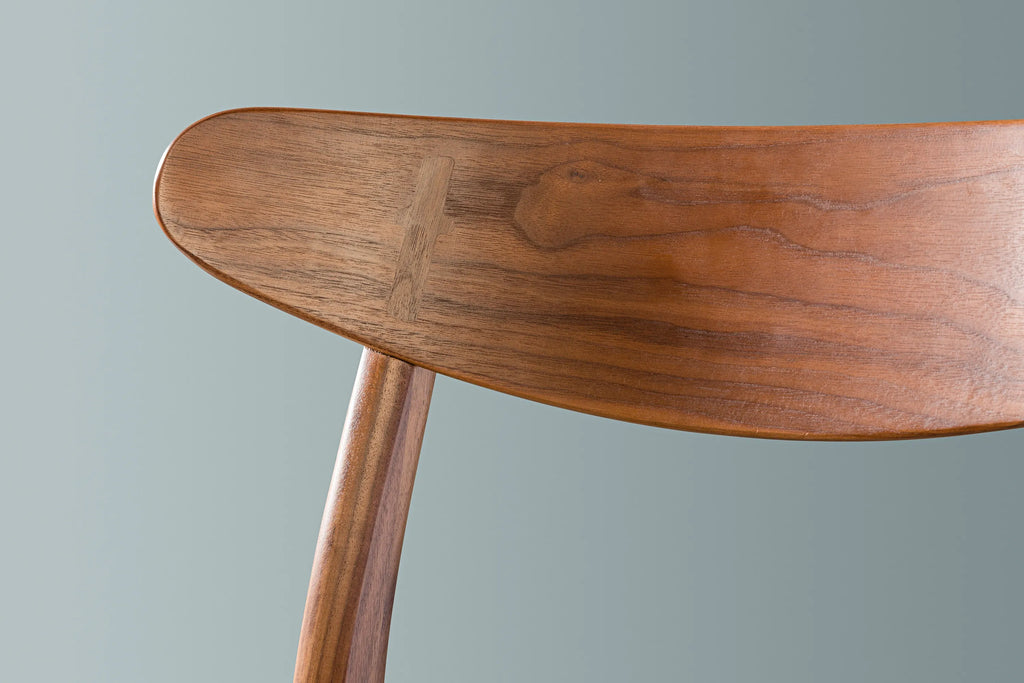 Astrid Dining Chair Light Grey Fabric Solid American Walnut