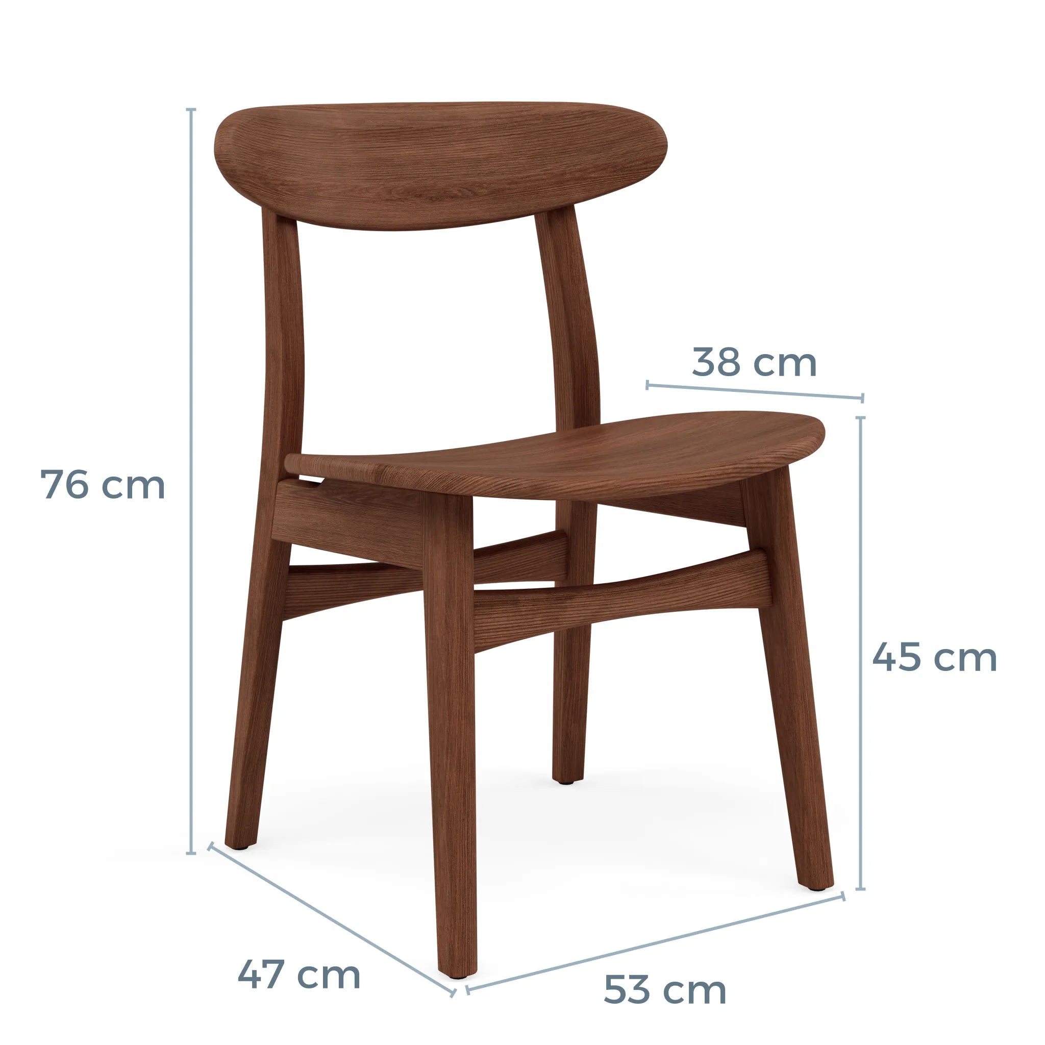 Astrid Dining Chair Solid Seat Solid American Walnut