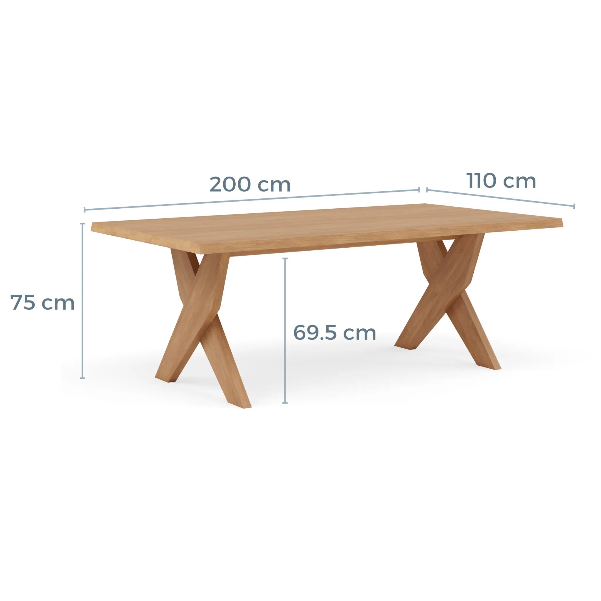 Axel Dining Table 200 x 110cm Solid American Oak