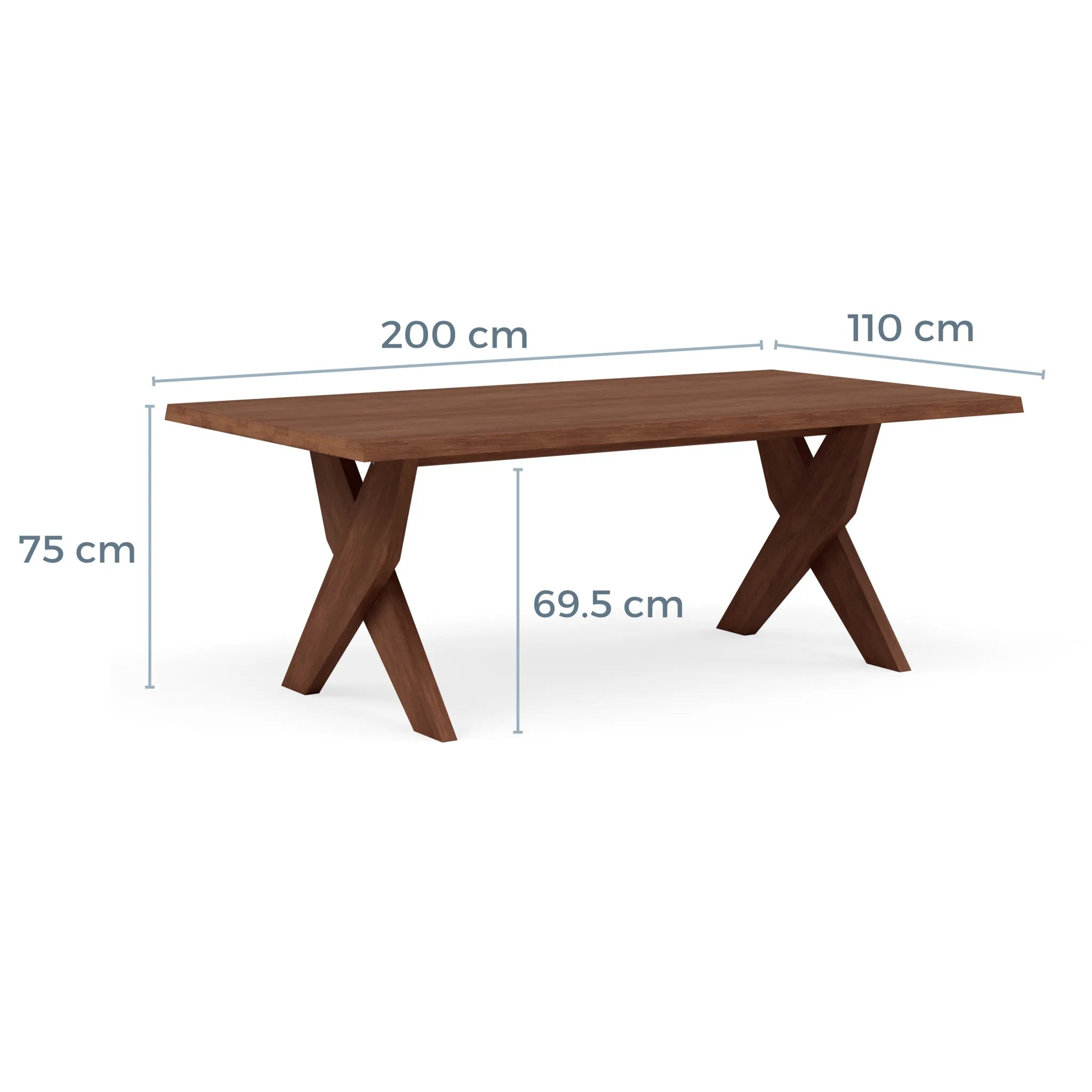 Axel Dining Table 200 x 110cm Solid American Walnut