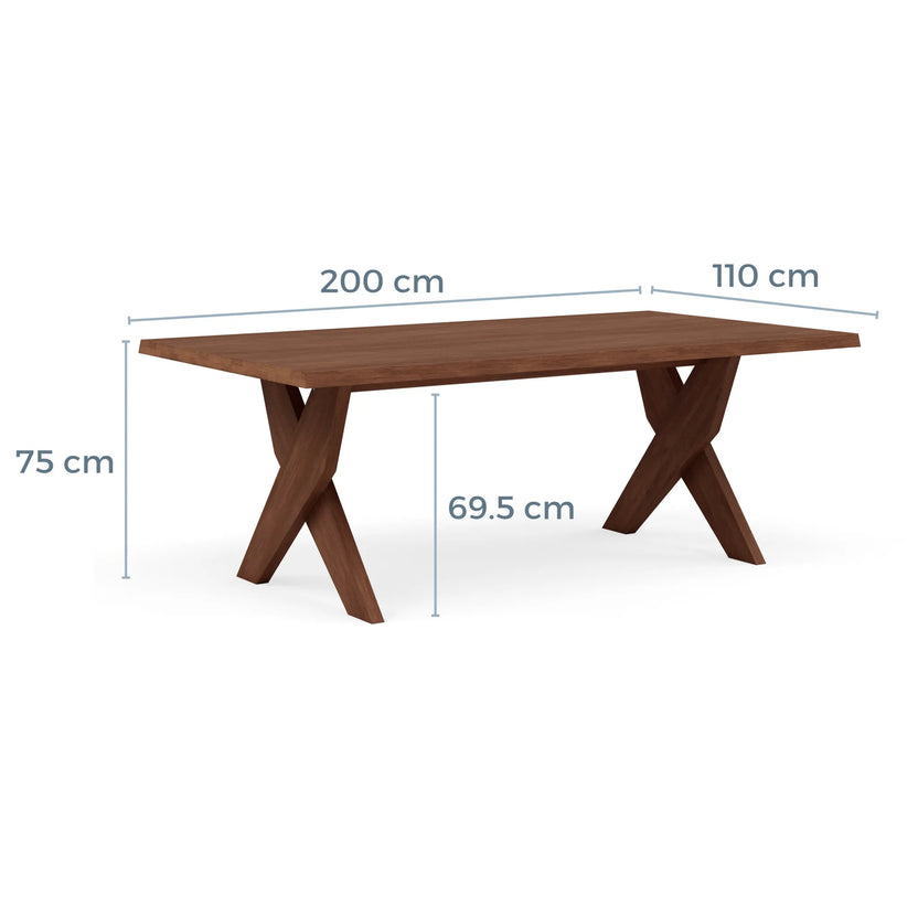 Axel Dining Table 200 x 110cm Solid American Walnut