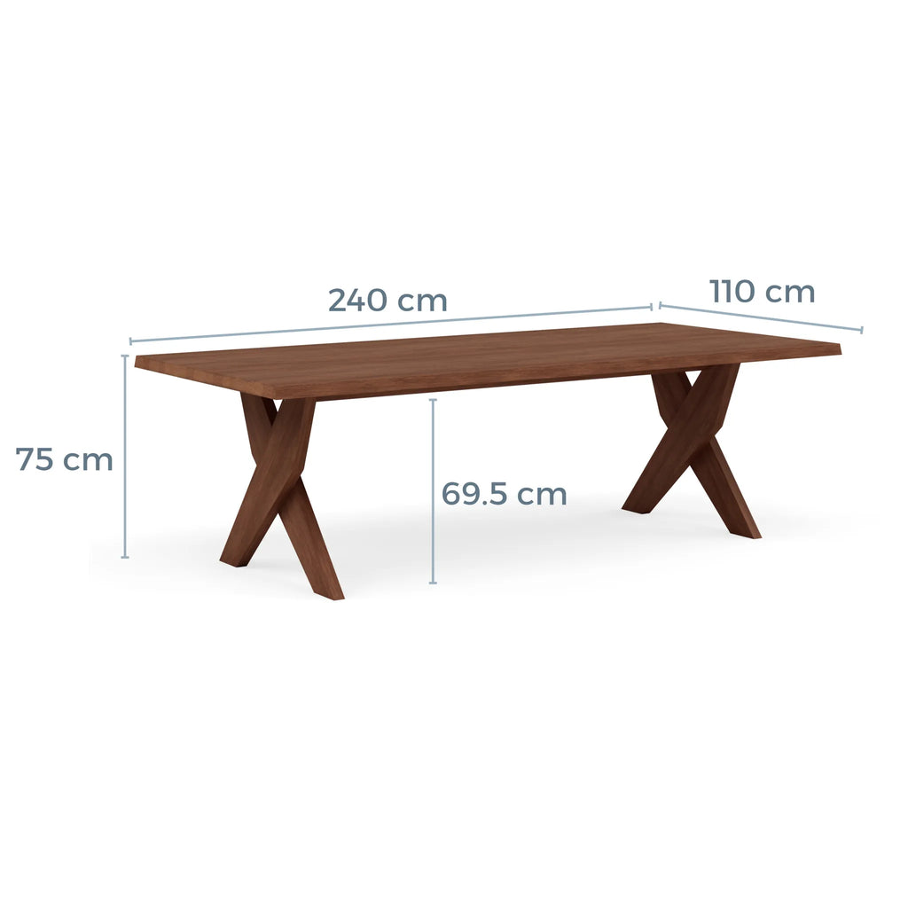Axel Dining Table 240 x 110cm Solid American Walnut