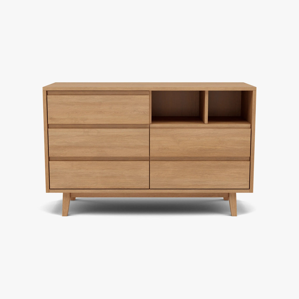 Bastian Chest 5 Drawers 120 x 45cm Solid American Oak