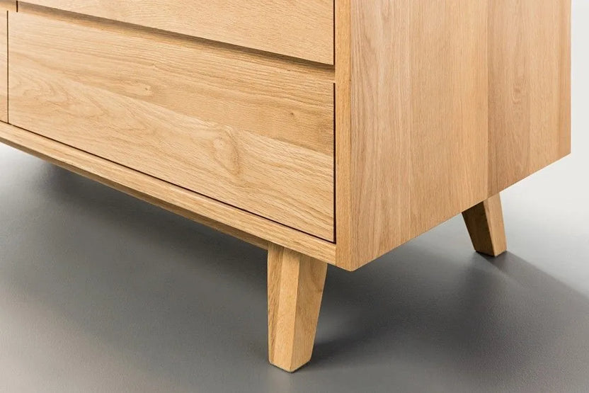 Bastian Chest 5 Drawers 120 x 45cm Solid American Oak