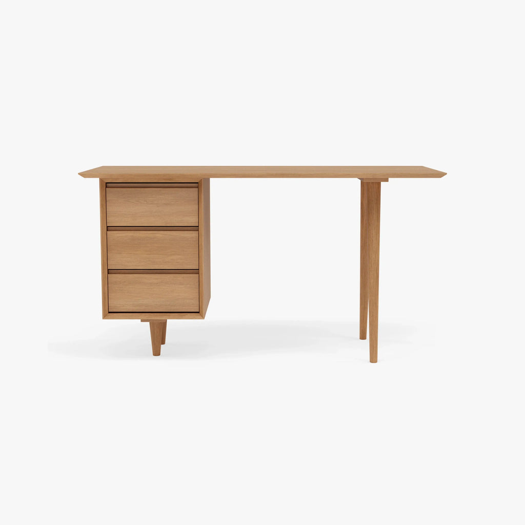 Bastian Office Desk 140 x 60cm Solid American Oak