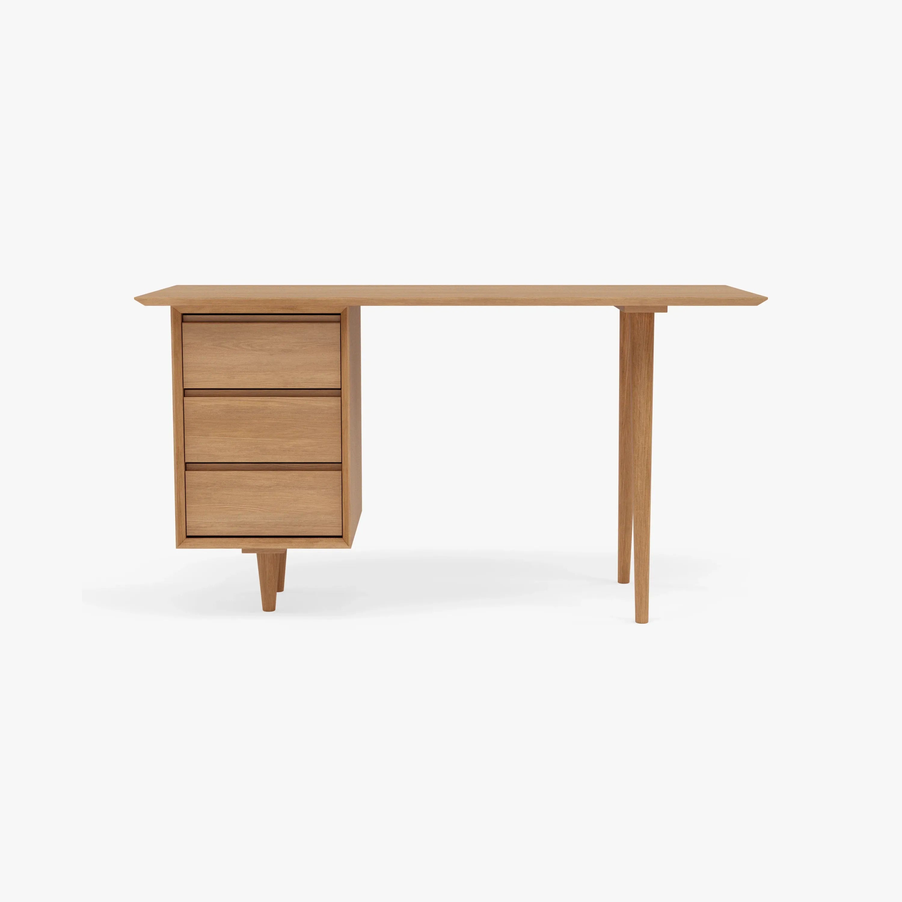 Bastian Office Desk 140 x 60cm Solid American Oak