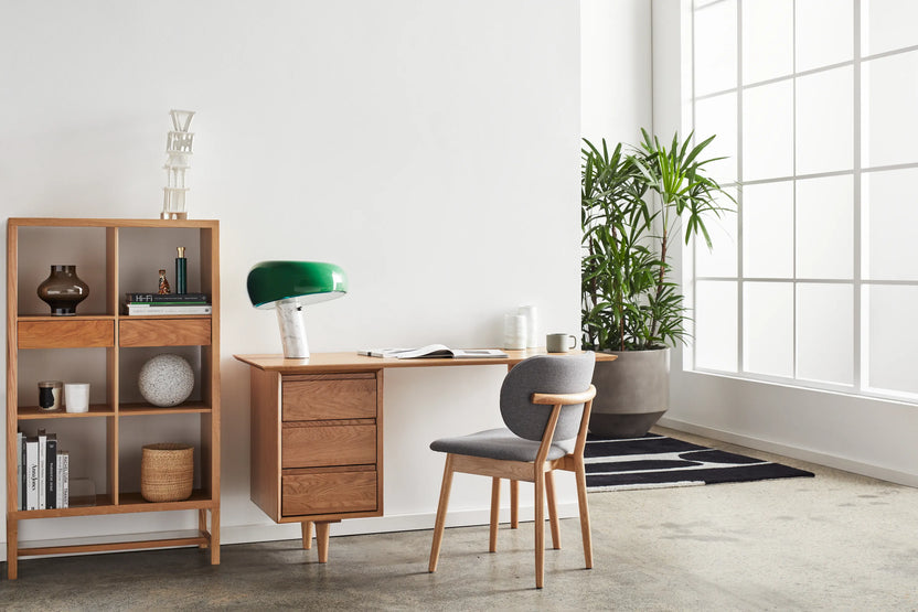 Bastian Office Desk 140 x 60cm Solid American Oak