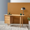 Bastian Office Desk 140 x 60cm Solid American Oak