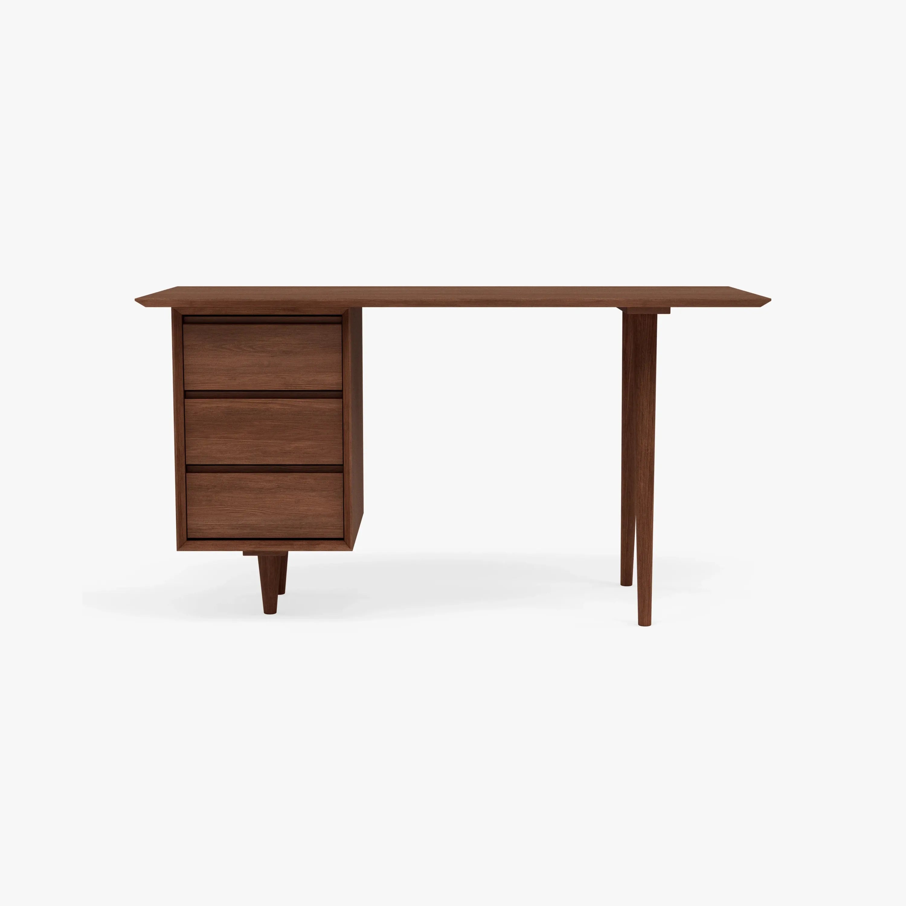 Bastian Office Desk 140 x 60cm Solid American Walnut