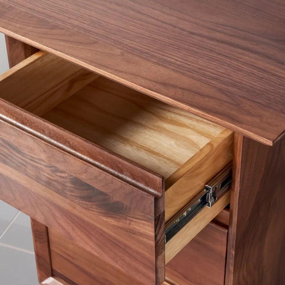 Bastian Office Desk 140 x 60cm Solid American Walnut