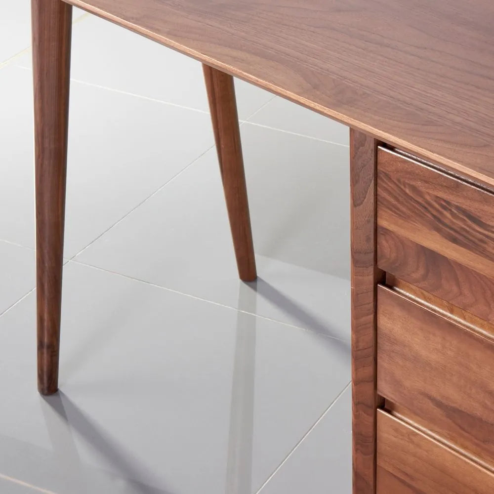 Bastian Office Desk 140 x 60cm Solid American Walnut