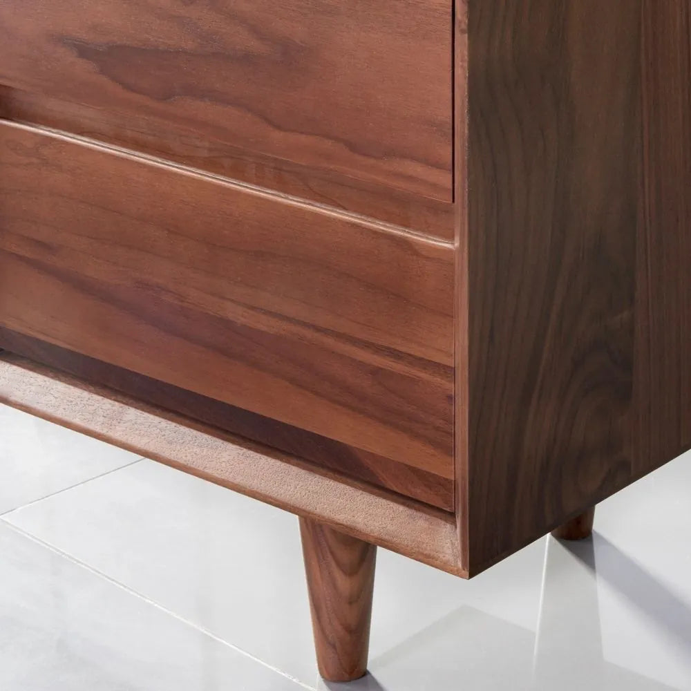 Bastian Office Desk 140 x 60cm Solid American Walnut