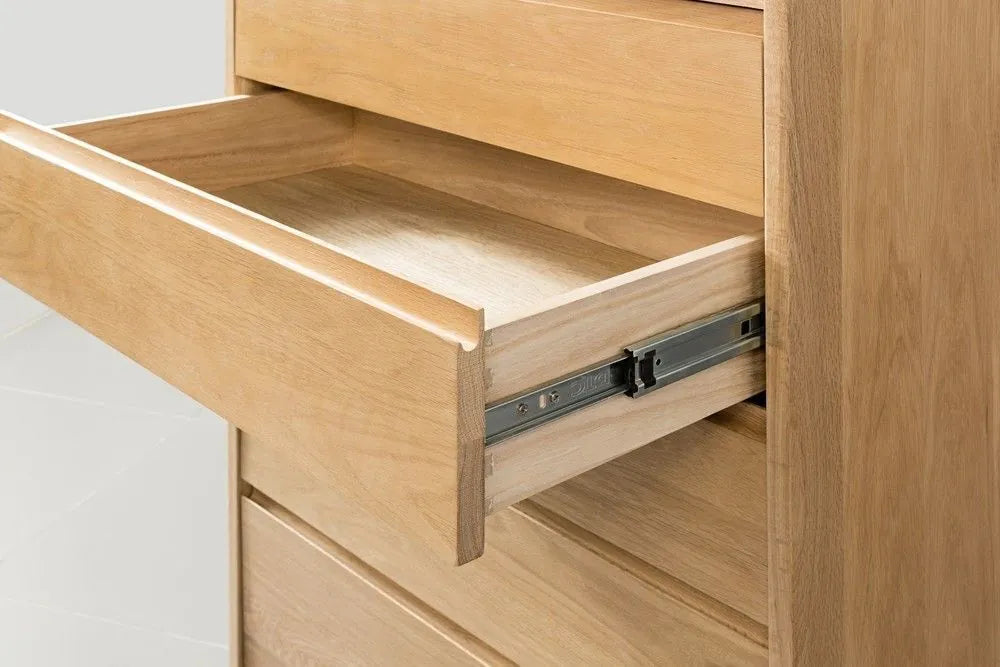Bastian Tallboy 5 Drawers 70 x 45cm Solid American Oak