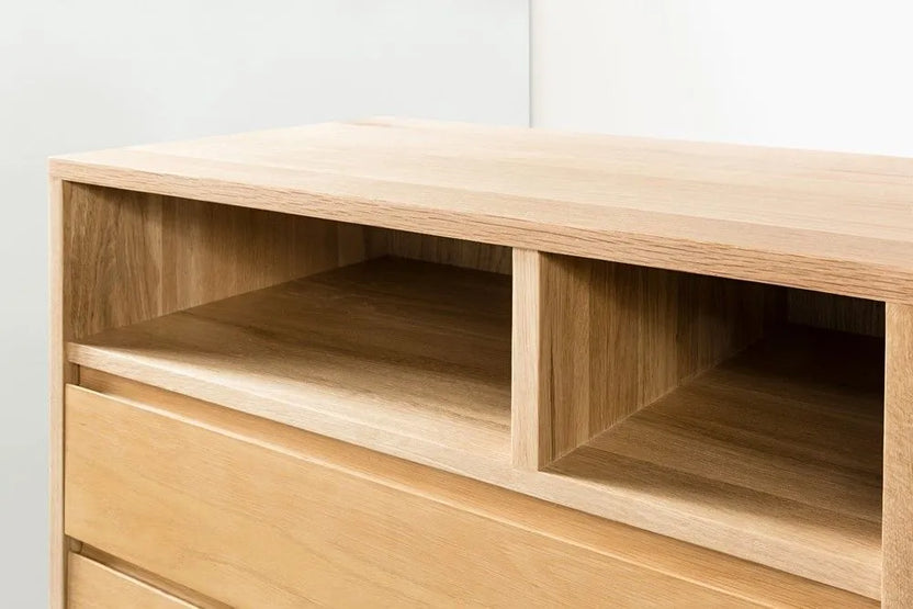 Bastian Tallboy 5 Drawers 70 x 45cm Solid American Oak