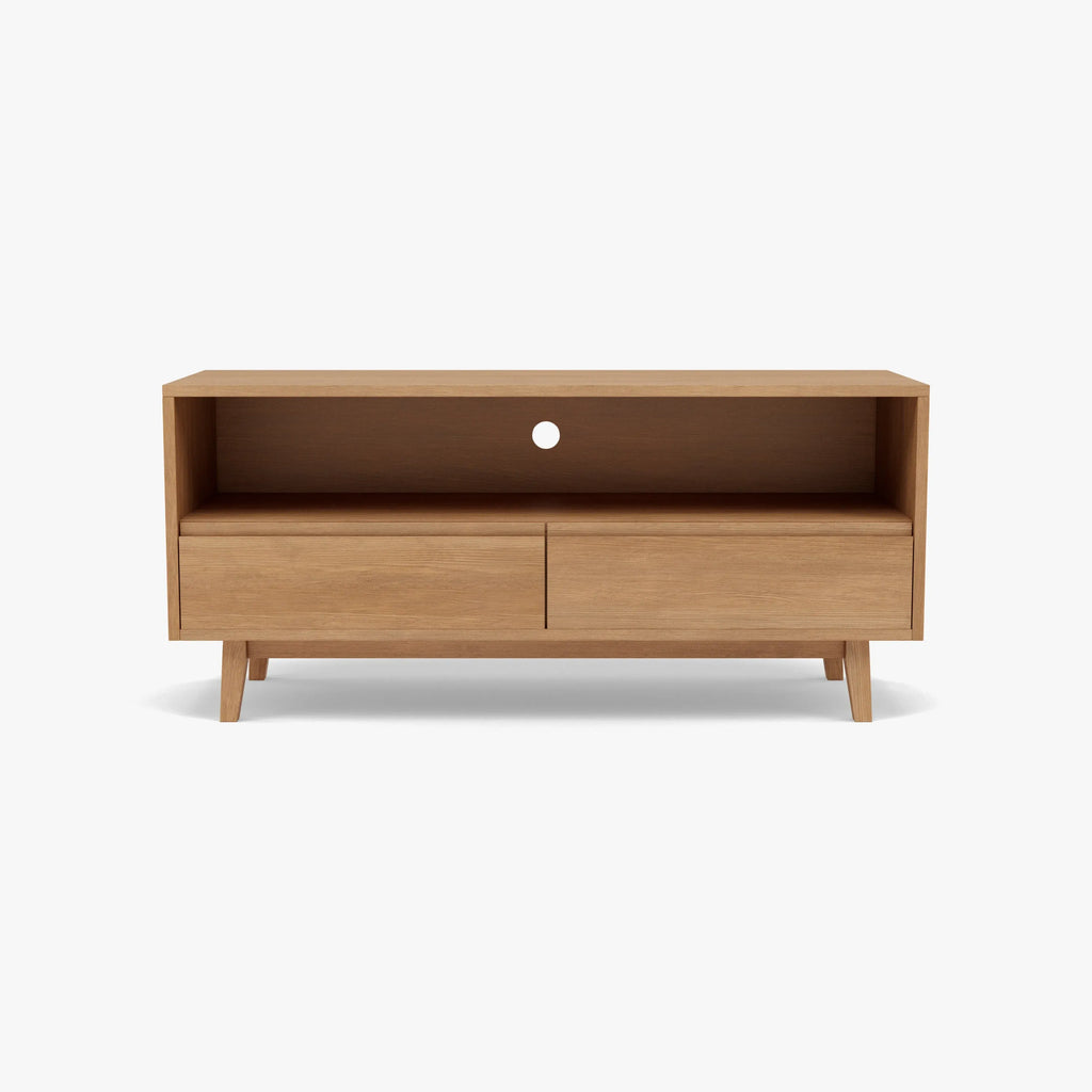 Bastian TV and Media Console 130 x 45cm Solid American Oak